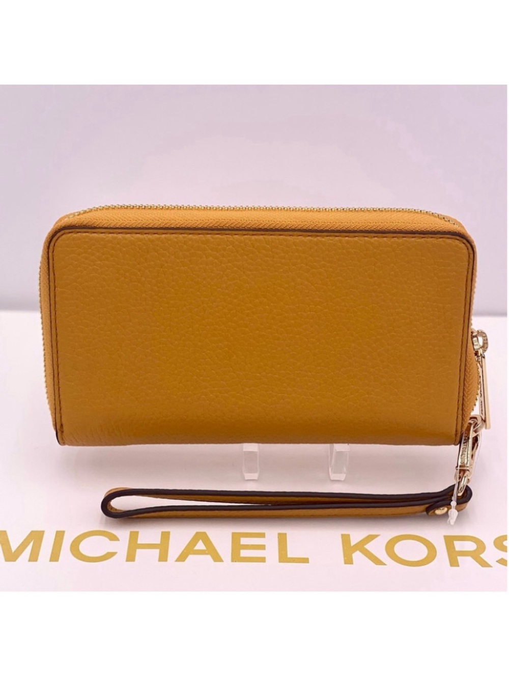 Michael Kors Jet Set Travel Large Flat Zip MF Phone Case Wristlet Wallet - Picture 5 of 9